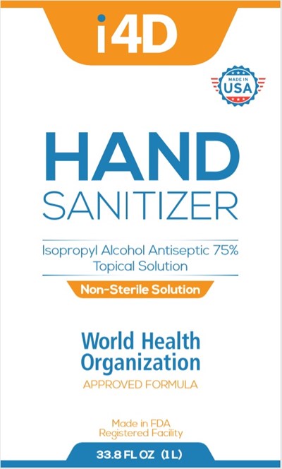 1 Liter Front Label - I4D 1 Liter Front